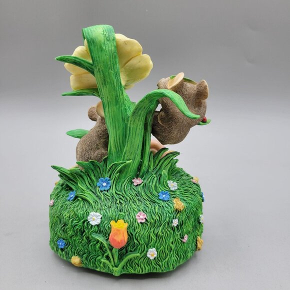 Charming Tails Hangin Around Musical Figurine Mice Snail Flower Silvestri - Picture 4 of 9